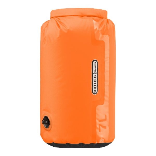 Wasserdichter Packsack mit orangefarbenem Ventil, 7 l