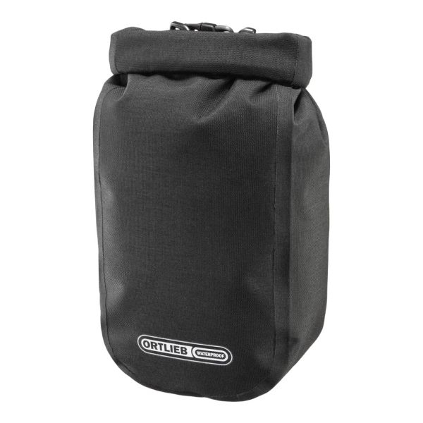 Bolsa de bicicleta preta com bolso externo 4,1L