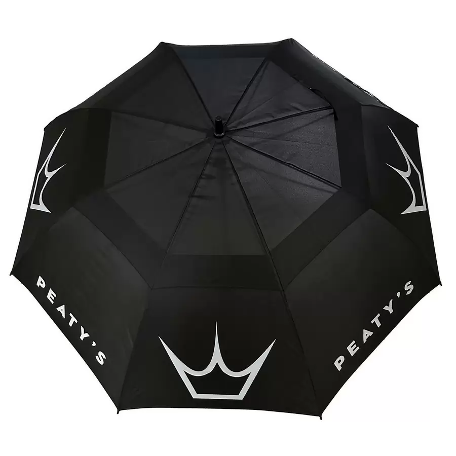 XL 30 Zoll Regenschirm mit doppeltem Baldachin, Schwarz - image