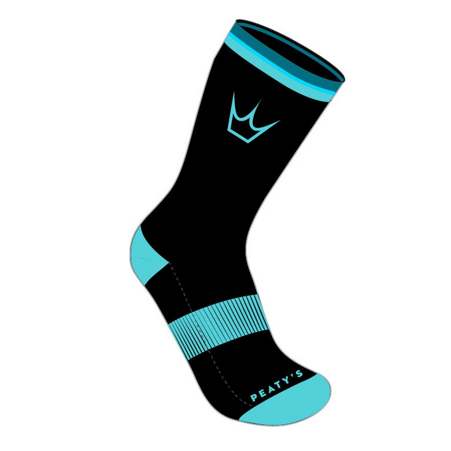 Two-Tone Cuff Sky Socks One Size