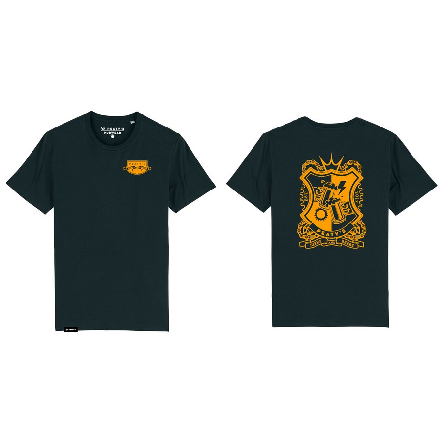 Maglietta T-Shirt Bikes & Beers Crest Nero Taglia M