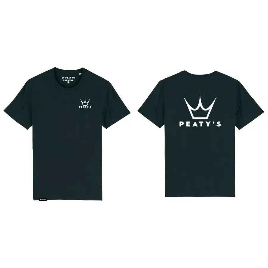 Camiseta com logotipo preto tamanho S - image