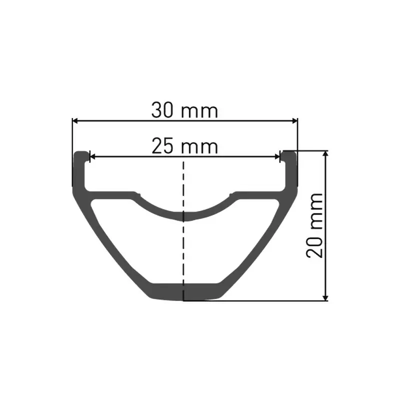 Felge H 522 Hybrid 27,5'' 25mm 32 Loch Scheibenbremse #2