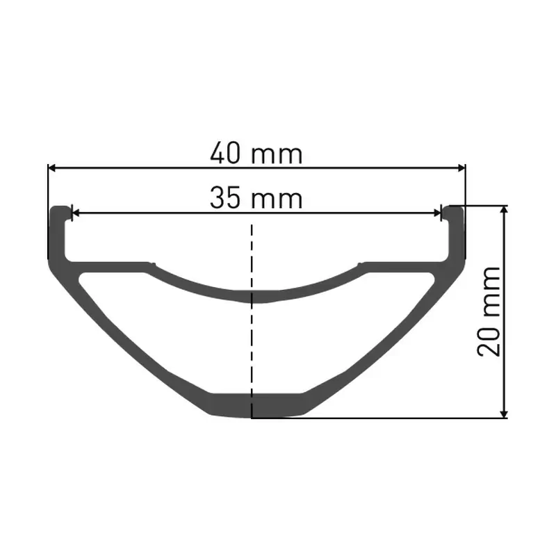 Cerchio H 612 Hybrid 27,5'' 35mm 28 Fori Freno a Disco #2