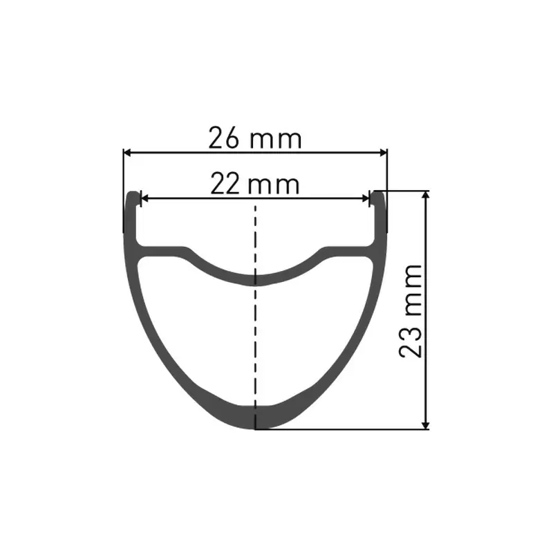 Cerchio R 500 DB 700C 28'' 22mm 28 Fori Freno a Disco #3