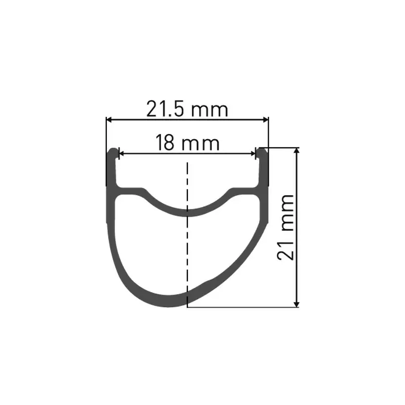 Cerchio RR 411 Asimmetrico 700C 28'' 18mm 24 Fori Freno al Cerchio #3