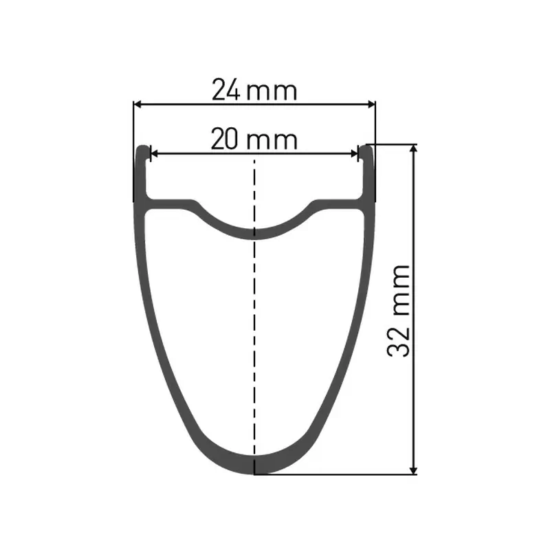 Felge RR 521 DB 700C 28'' 20mm 28 Loch Scheibenbremse #1
