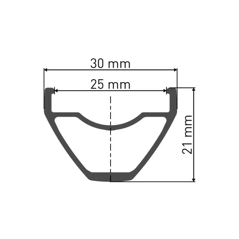 Cerchio E512 29'' nero 622-25 TL Ready 32 fori #2