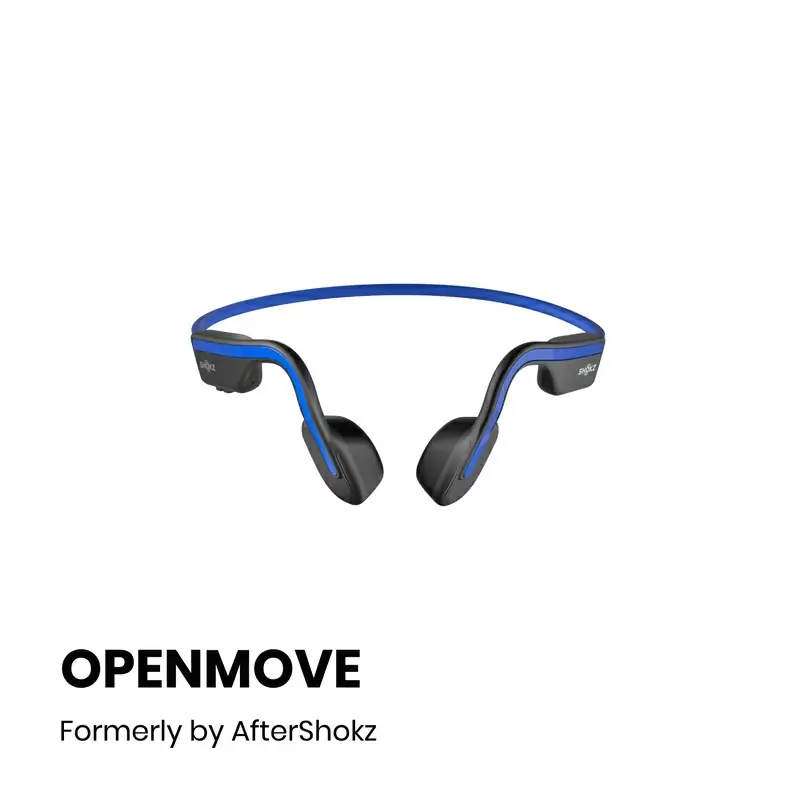 Fones de ouvido de condução óssea Bluetooth Openmove com microfone azul #1