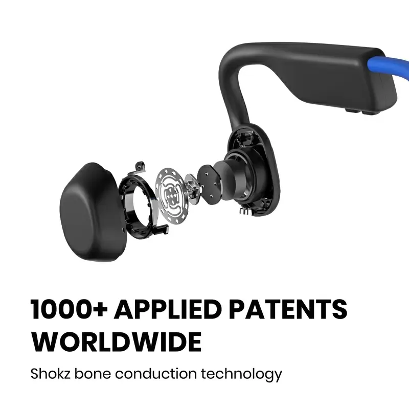 Openmove Bluetooth Bone Conduction Headphones with Microphone Blue #4