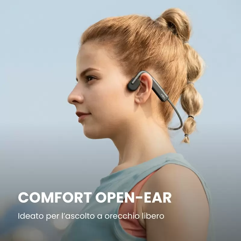 Openmove Bluetooth Bone Conduction Headphones with Microphone Grey #10