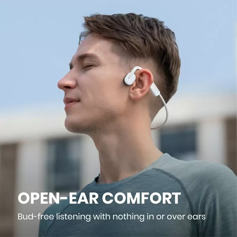 Openmove Bluetooth Bone Conduction Headphones with Microphone White #8