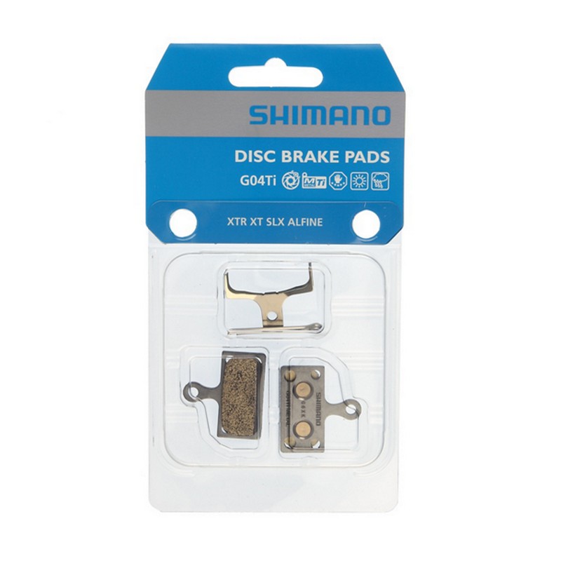 Par de almofadas compostas metálicas G04TI-MX com mola e chaveta para XTR / XT / SLX / Deore