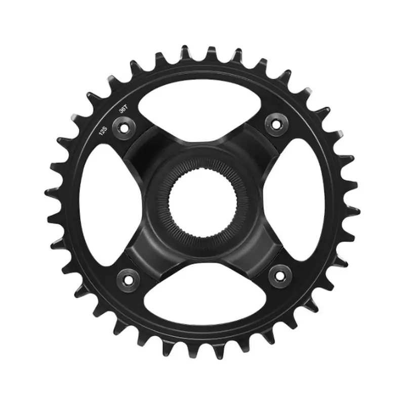 Plato de bicicleta eléctrica SM-CRE80-12-B Línea de cadena de 12 velocidades 55 mm Negro 36D - image