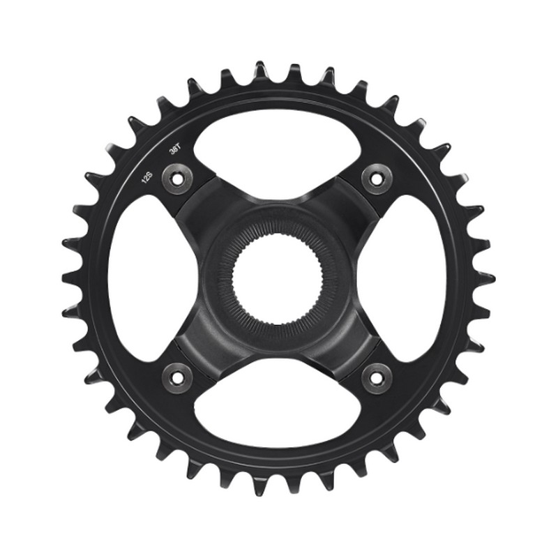 E-Bike-Kettenblatt SM-CRE80-12-B 12-Gang-Kettenlinie 55 mm Schwarz 38D