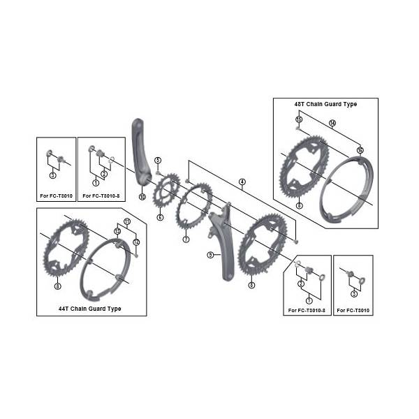 Pedivella Sinistra 175mm Argento FC-T3010