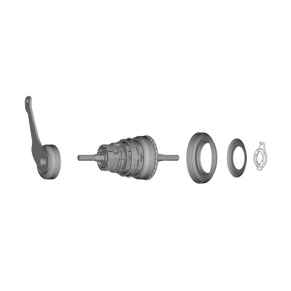Unità interna mozzo lunghezza asse 175,5mm e Braccetto freno argento SG-C3001-7C