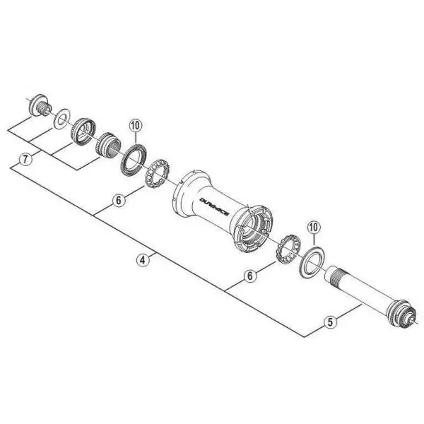 Asse mozzo completo WH-7900 - image