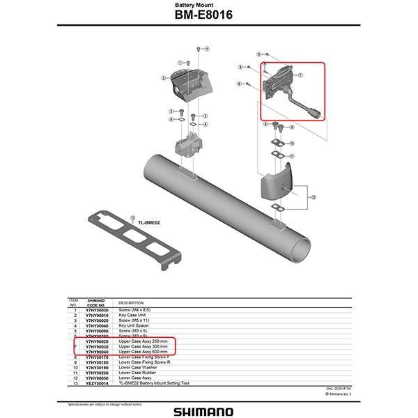Oberes Gehäuse 600mm BM-E8016