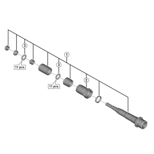Gruppo asse pedale Sinsitro / B.C. 9/16