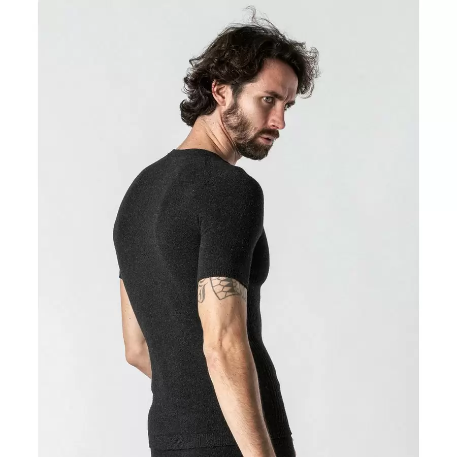 Stay Warm Round Neck Short Sleeve Thermal Shirt Black Size XL/XXL #4