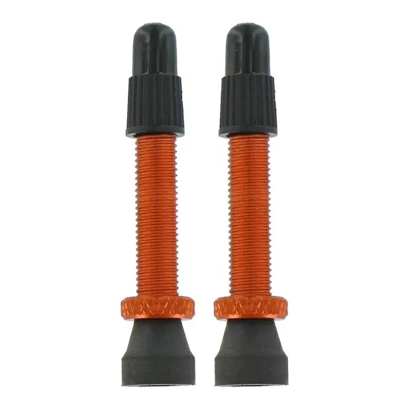 Presta-Ventile 2 Stk. 35 mm Alu-Orange #1