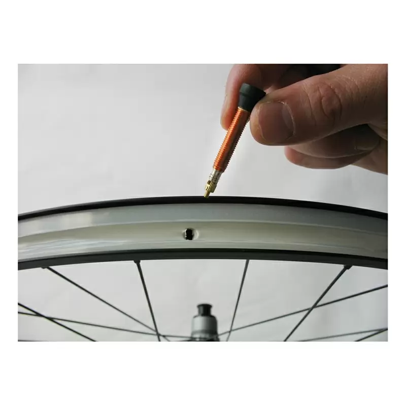 Presta-Ventile 2 Stk. 35 mm Alu-Orange #3