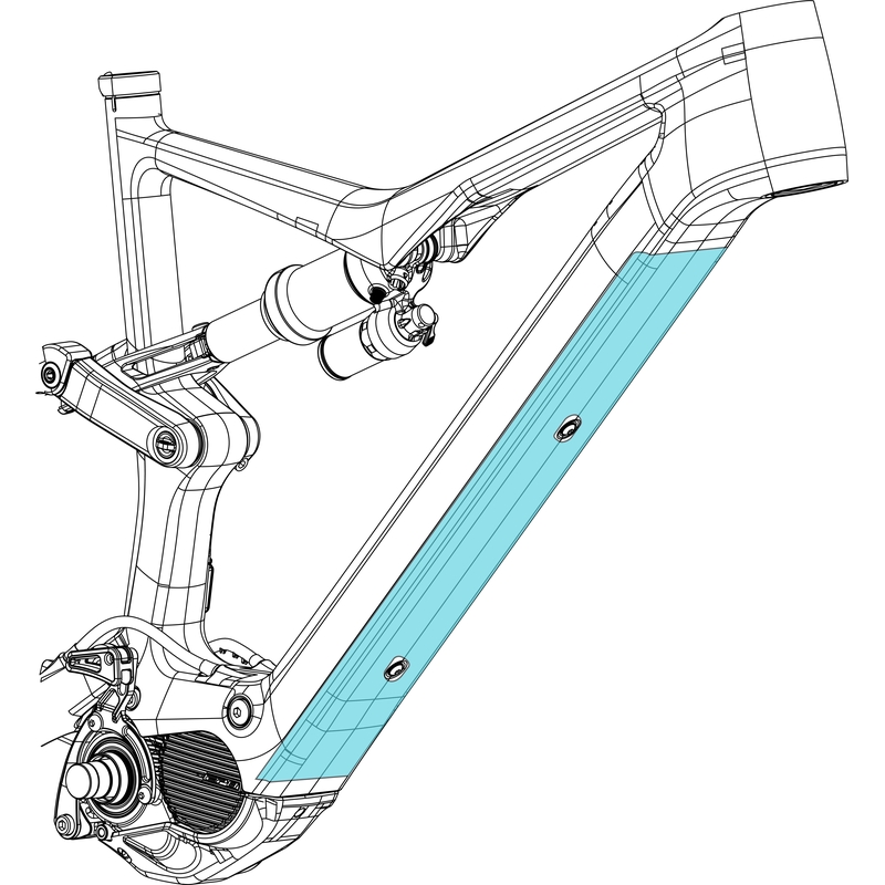 Protettore Adesivo Trasparente Downtube Rise Carbon 2023-2024 Lucido