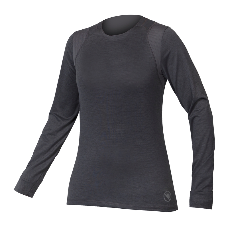Camisa SingleTrack L/S Jersey de manga comprida para mulheres cinza tamanho XS