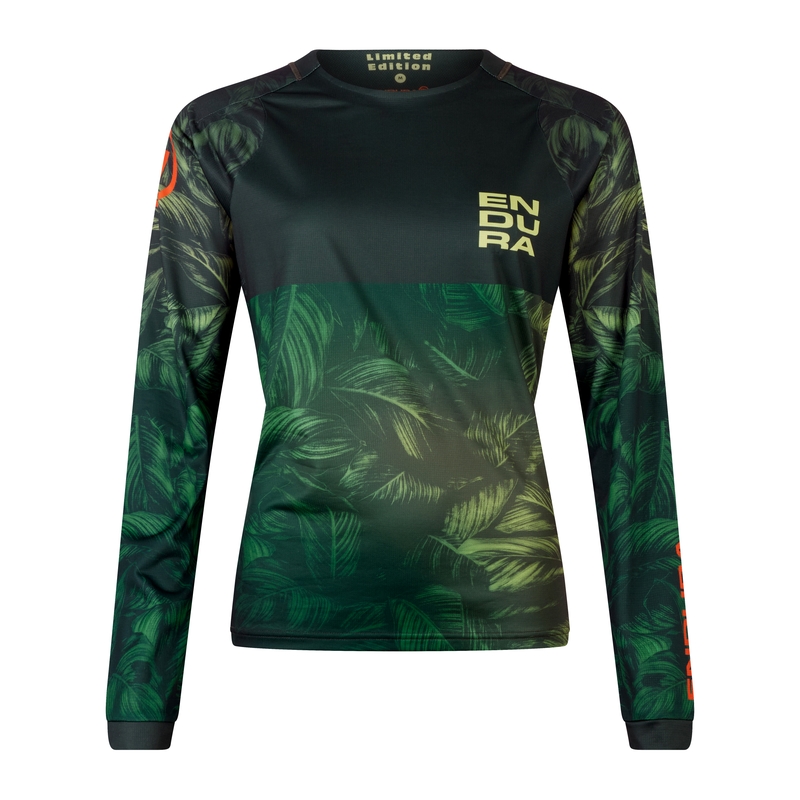 Maglia Manica Lunga Tropical L/S Tee LTD Grafica da Donna Verde Taglia XL