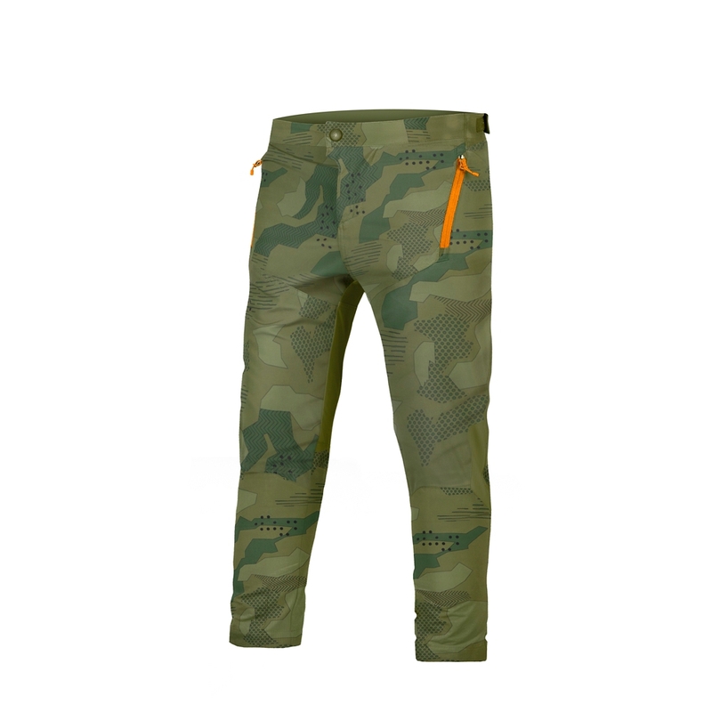 Pantalones Largos de MTB MT500 Burner Niño Tono Oliva Talla L 13-14 Años