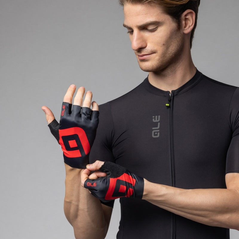 Guanti Strada Air Nero/Rosso Taglia XXS