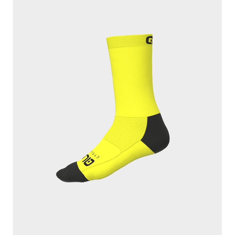 Calze Estive Q-Skin 18cm Team Giallo Fluo Taglia S (36-39)