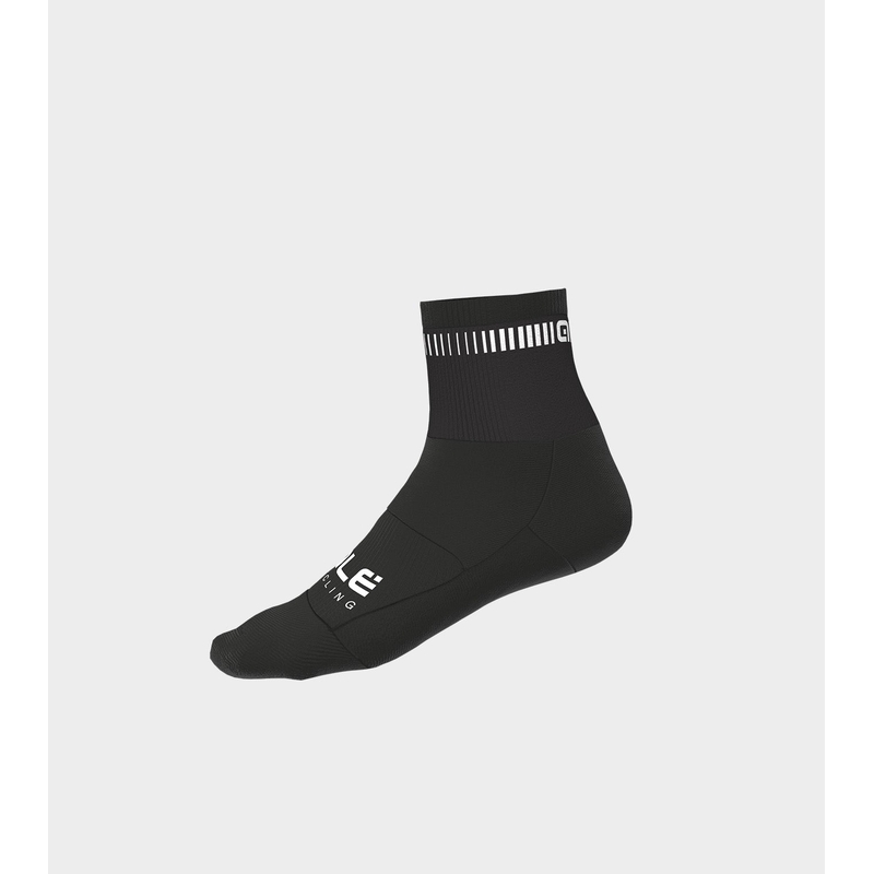 Calze Estive Q-Skin 12cm Logo Nero/Bianco Taglia S (36-39)