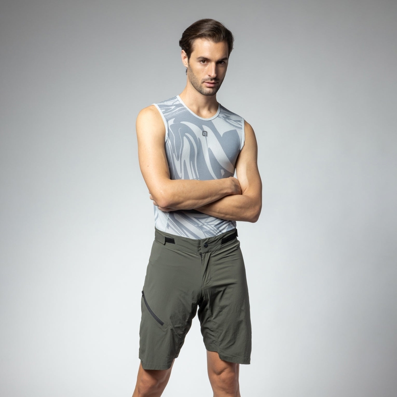 Pantaloncini Gravel Overland Off Road Verde Taglia XS