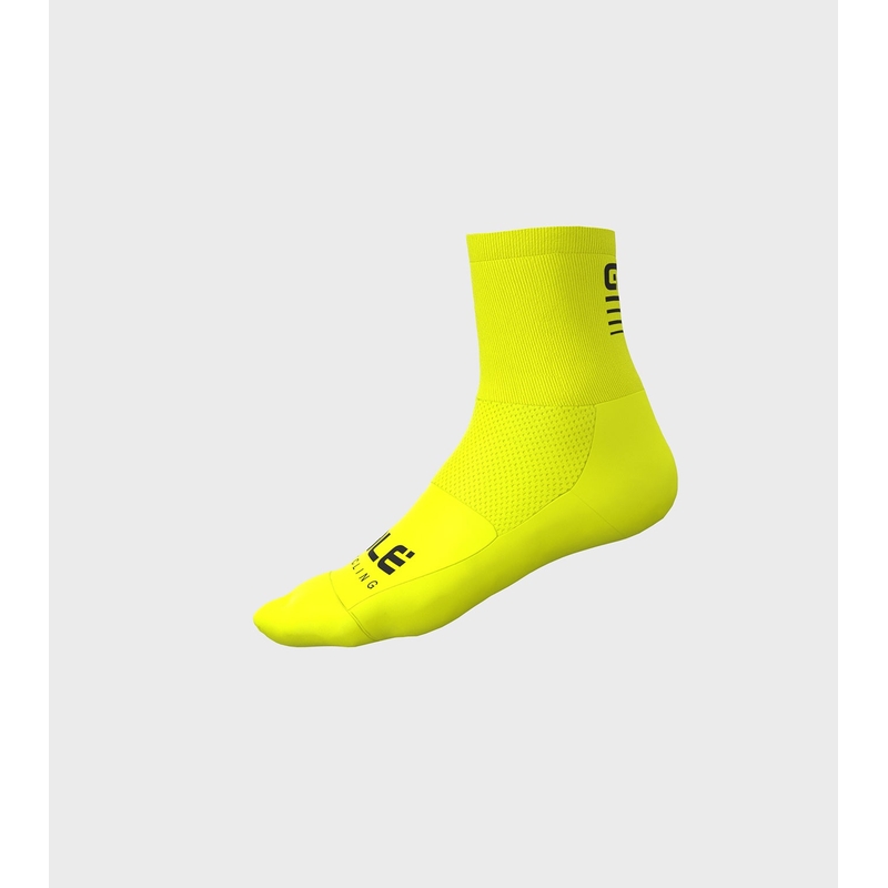 Calze Estive Q-Skin 14cm Strada 2.0 Giallo Fluo Taglia S (36-39)