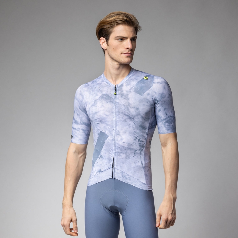 Maglia A Maniche Corte Marble PR-E Azzurro Taglia XXS