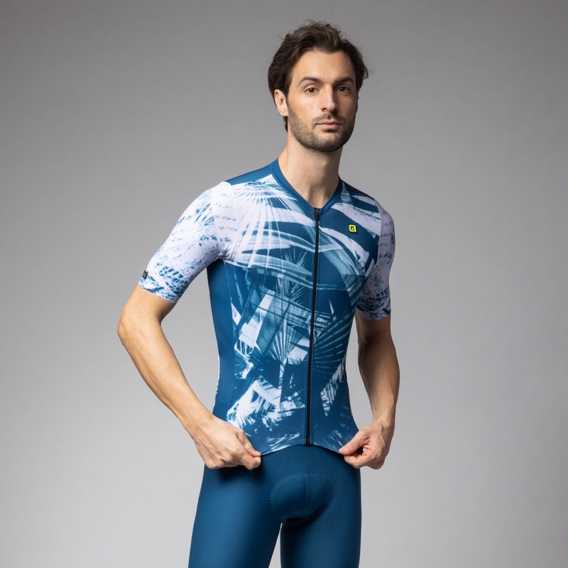 Maglia A Maniche Corte Palm PR-E Blu Taglia XXS