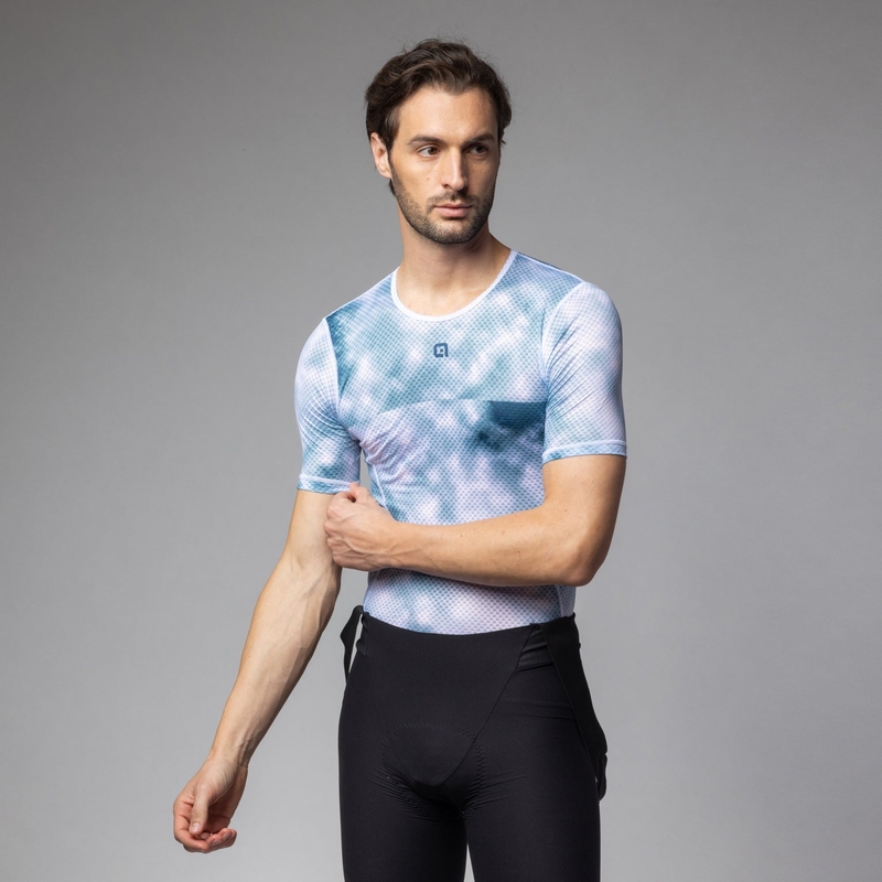 Maglia Intima A Maniche Corte Atmosfera Verde/Blu Taglia XS/S
