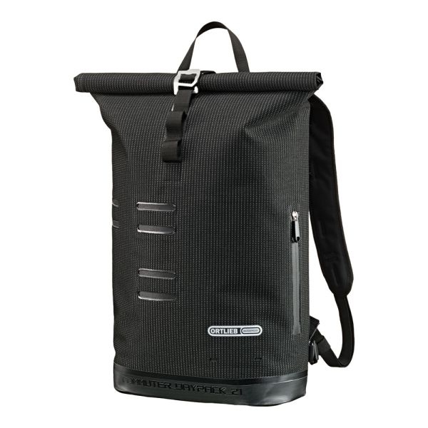 Commuter Daypack Backpack Black Reflective 21L
