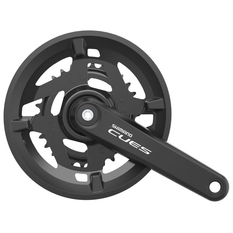 Pedaleiro CUES FC-U4010 46/30T 2x 9/10 com protetor de corrente de 170 mm