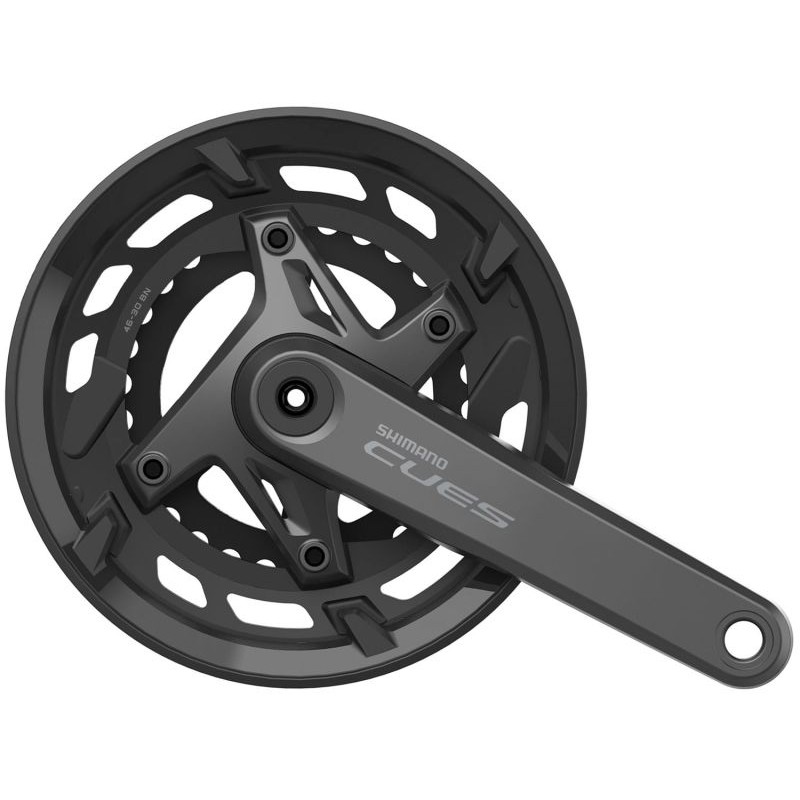 CUES FC-U6000 46/30T 2x 9/10s Crankset With 175mm Chain Guard