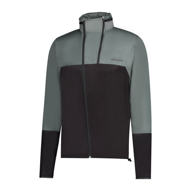 Casaco MTB Kumano à prova de vento e chuva preto/verde tamanho S