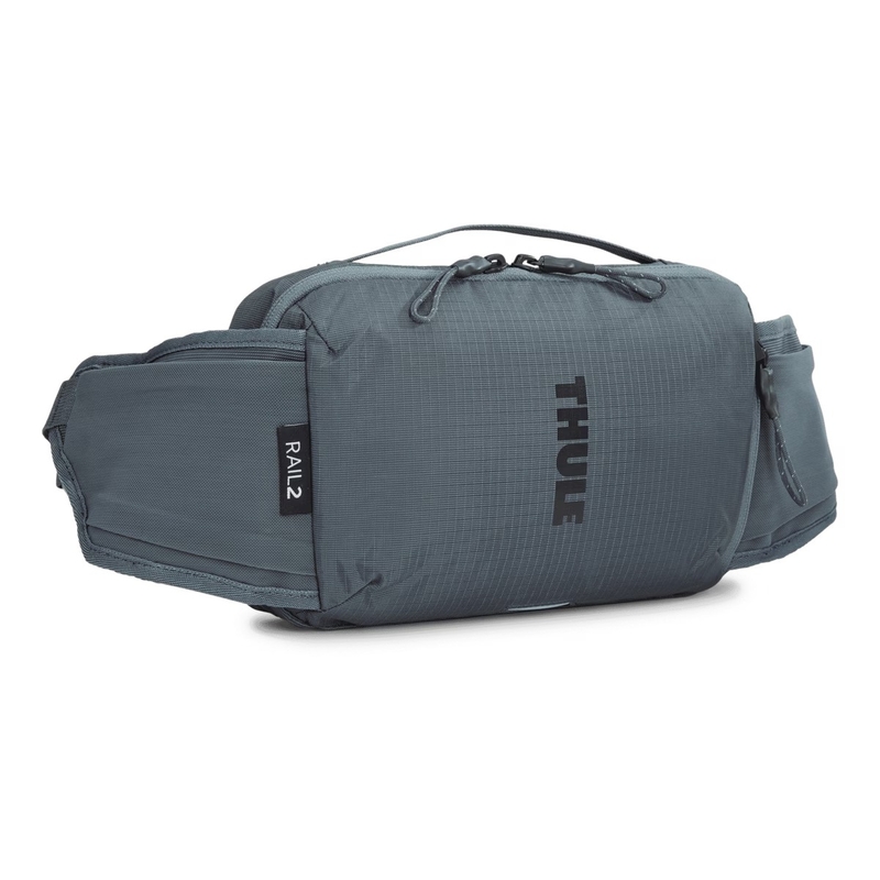 Mochila de agua de paquete de cadera de riel 2l - pizarra oscura