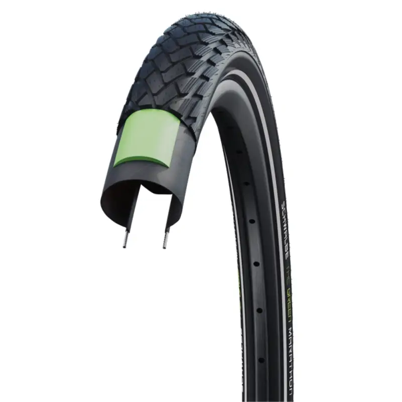 Green Marathon HS620 Tire 27x1 1/4'' TwinSkin GreenGuard Addix Eco Performance Rigid Black - image