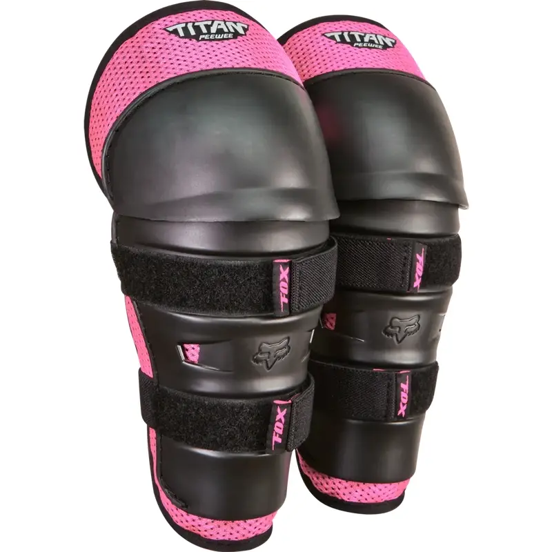 Ginocchiere E Parastinchi Bambino Peewee Titan Nere/Rosa Taglia Unica - image