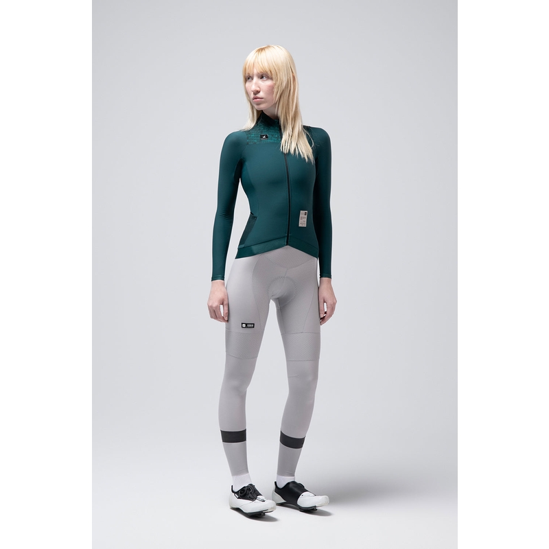 Hyder Blend 2.0 Langarm Straßenrad Trikot Damen Grün Größe XXS