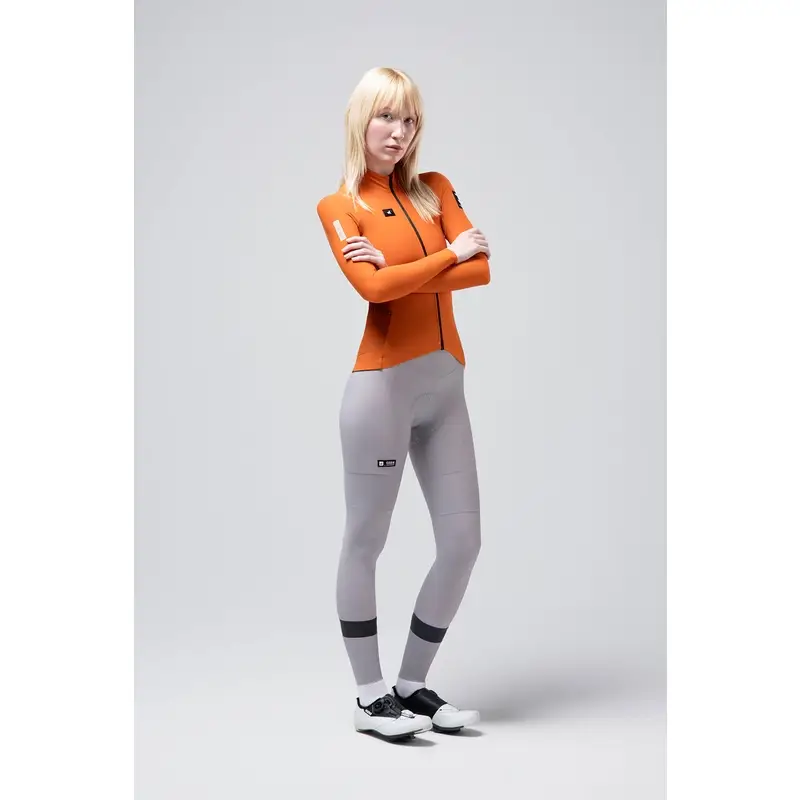 Langarm Pacer Solid 2.0 Radtrikot Damen Orange Größe XXS - image