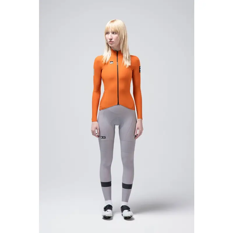 Langarm Pacer Solid 2.0 Radtrikot Damen Orange Größe XXS #3