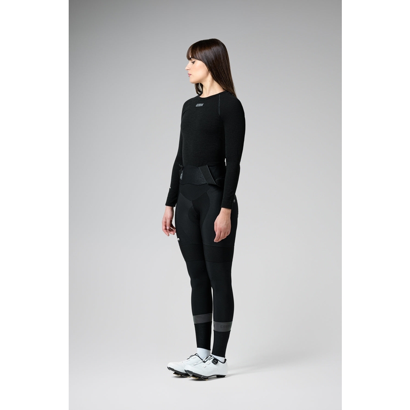 Winter Merino Thermoshirt Damen Schwarz Größe XS/S